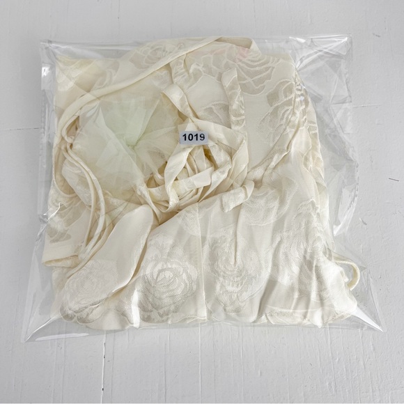 For Love And Lemons Melody Strappy Jacquard Mini Dress Size XL NWT Cream - Picture 8 of 8